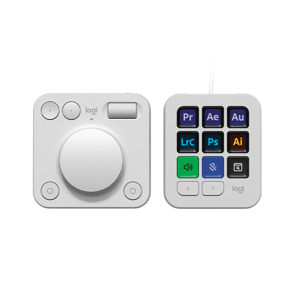Logitech MX CREATIVE CONSOLE 創作者主控台 (珍珠白, 920-012661)