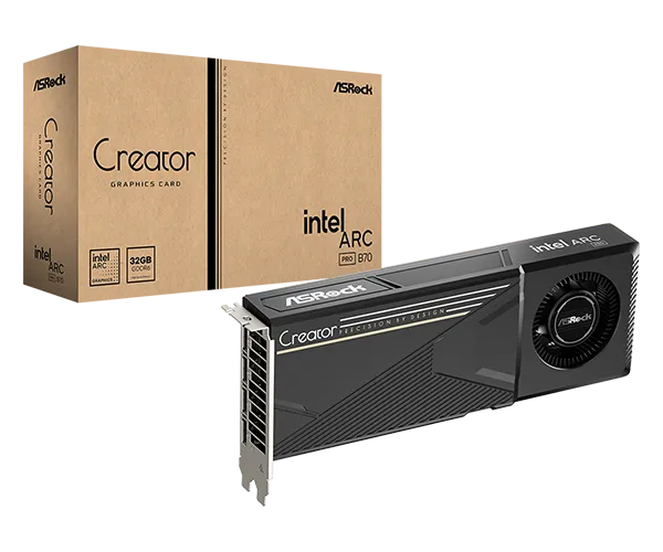 ASRock華擎 Intel Arc Pro B70 Creator 32GB (B70 CT 32G)