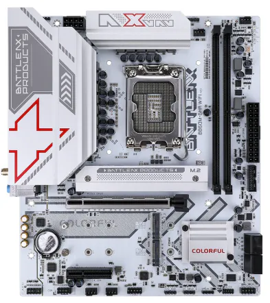 Colorful 七彩虹 BATTLE-AX B860M-GHA WIFI V20 LGA1851 mATX MB (WiFi6, 白色)