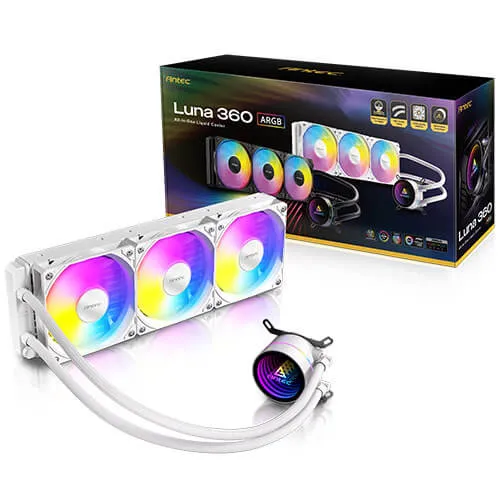 Antec LUNA 360 ARGB White AIO Liquid Cooler (白色, 2yr warranty)