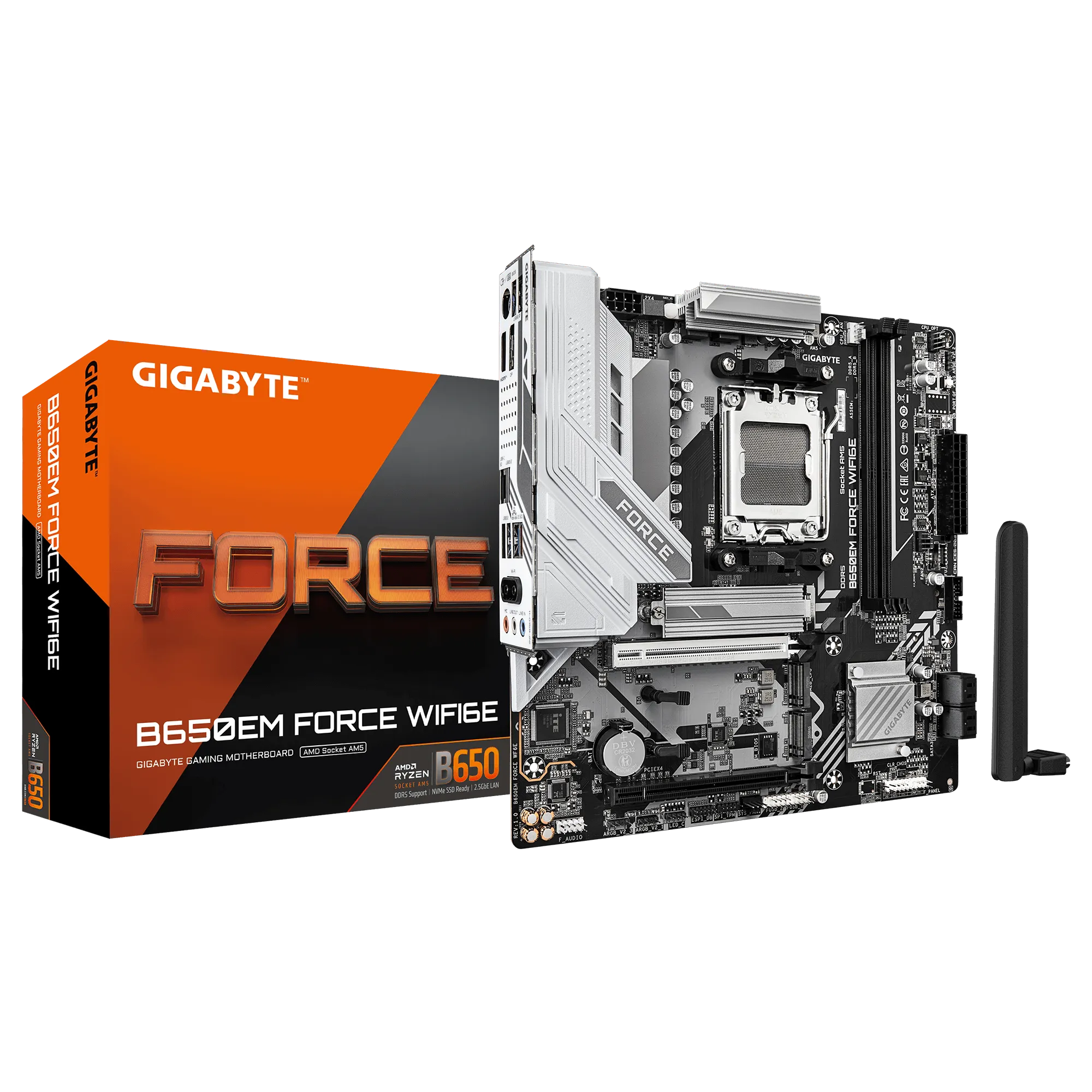 GIGABYTE技嘉 GA-B650EM FORCE WIFI6E AM5 mATX MB