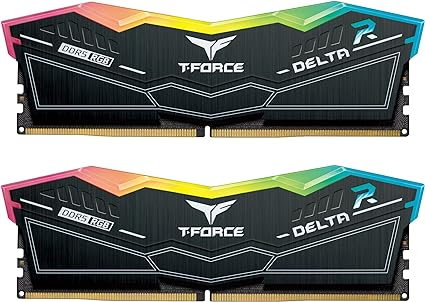 Team Delta RGB DDR5 6000MHz 32GB kit RAM(黑色,16GB*2,CL38-38-38-78,1.25V,FF3D532G6000HC38ADC01,RM-DR5B32D)