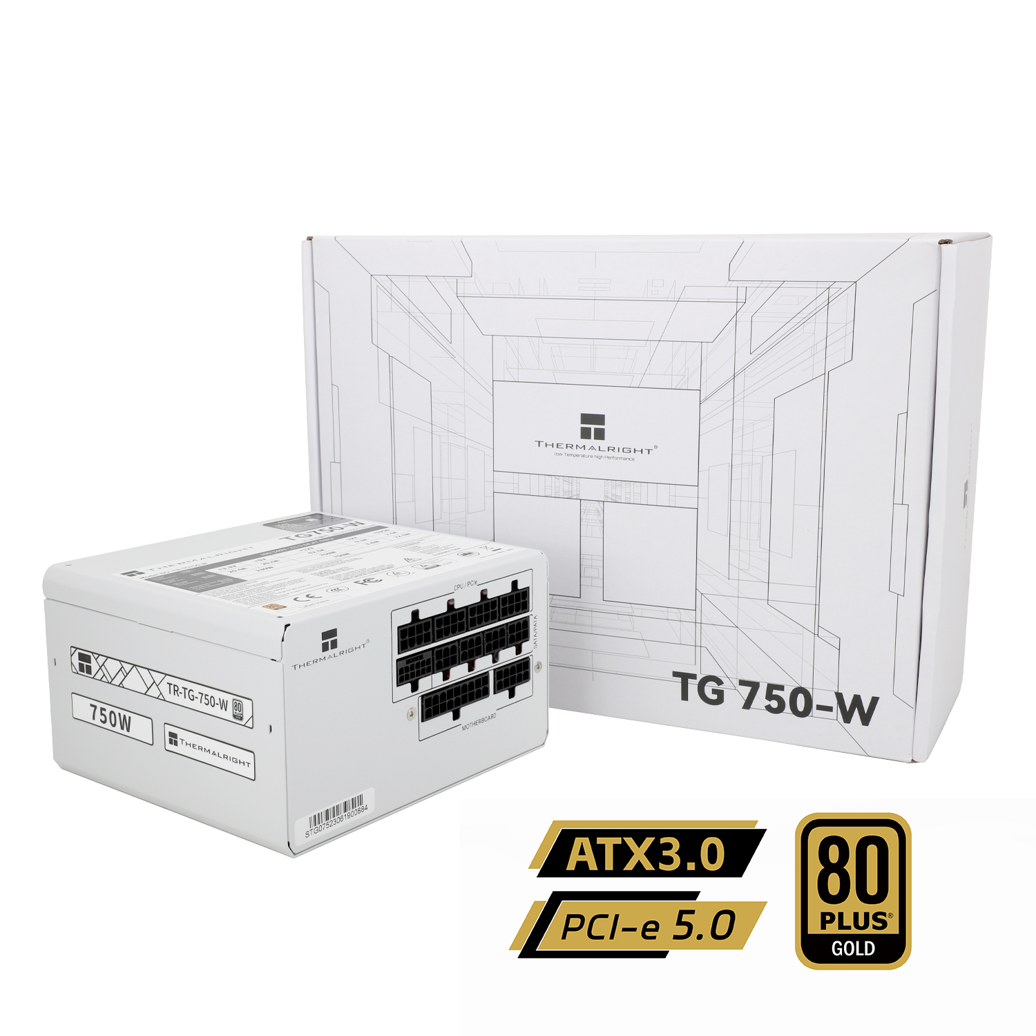 Thermalright  TR-TG750 White 750W ATX3.0 Gen5 80Plus Gold  Power Supply