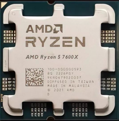 AMD Ryzen 5 7600X CPU (Tray, AM5, 6Cores 12Threads, 4.7GHz/5.3GHz, L2:6MB, L3:32MB,105W TDP, Radeon Graphics)
