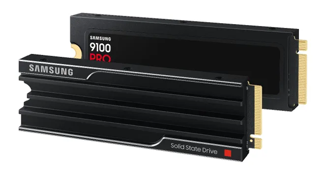 Samsung M.2 9100 Pro NVMe Gen5 4TB 連散熱片 SSD (R:14,800, W:13,400MB/s, MZ-VAP4T0CW) ***請保留包裝, 以便日後保養
