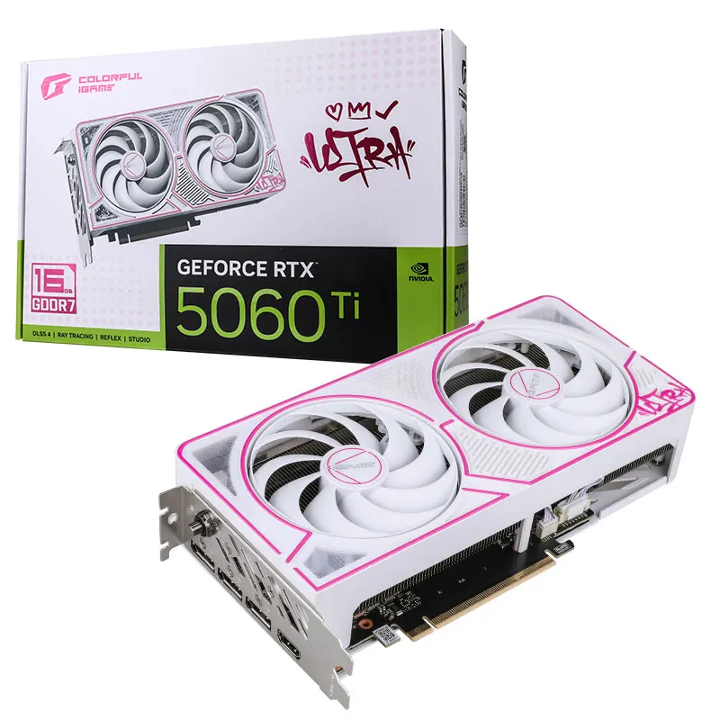 COLORFUL iGame GeForce RTX5060Ti Ultra W DUO OC 16GB-V GDDR7 白色