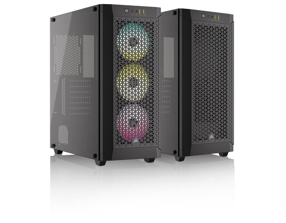 CORSAIR 480T RGB Airflow Tempered Glass Mid-Tower, Black (3 x AR120RGB Fans, CC-9011272-WW)