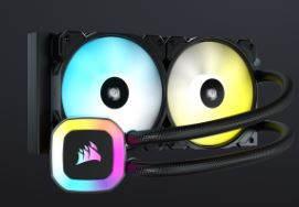 Corsair  H100 RGB 黑色 RGB 240 AIO Liquid CPU Cooler(CW-9060053-WW)