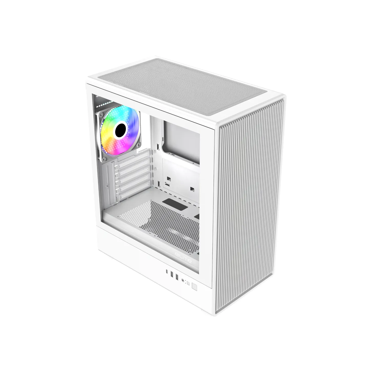 Cooler Master Elite 350 玻璃側板 白色 mATX Case (w/120mm ARGB Fan x4, E350-WGNN-S00)