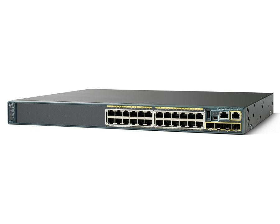 Cisco WS-C2960S-24PS-L Catalyst 2960S 24 GigE PoE 370W, 4 x SFP LAN Base