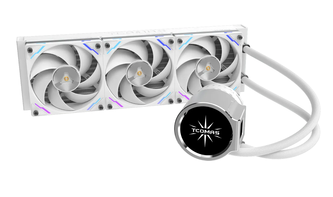 TCOMAS LX800 PRO 360 White Dual Screen Intel/AMD AIO LIQUID COOLER (2.8