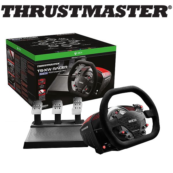 Thrustmaster TS-XW Racer 模擬賽車方向盤 4160612 附帶 Sparco P310 (1:1)全金屬麂皮.環、T3PA 三腳踏