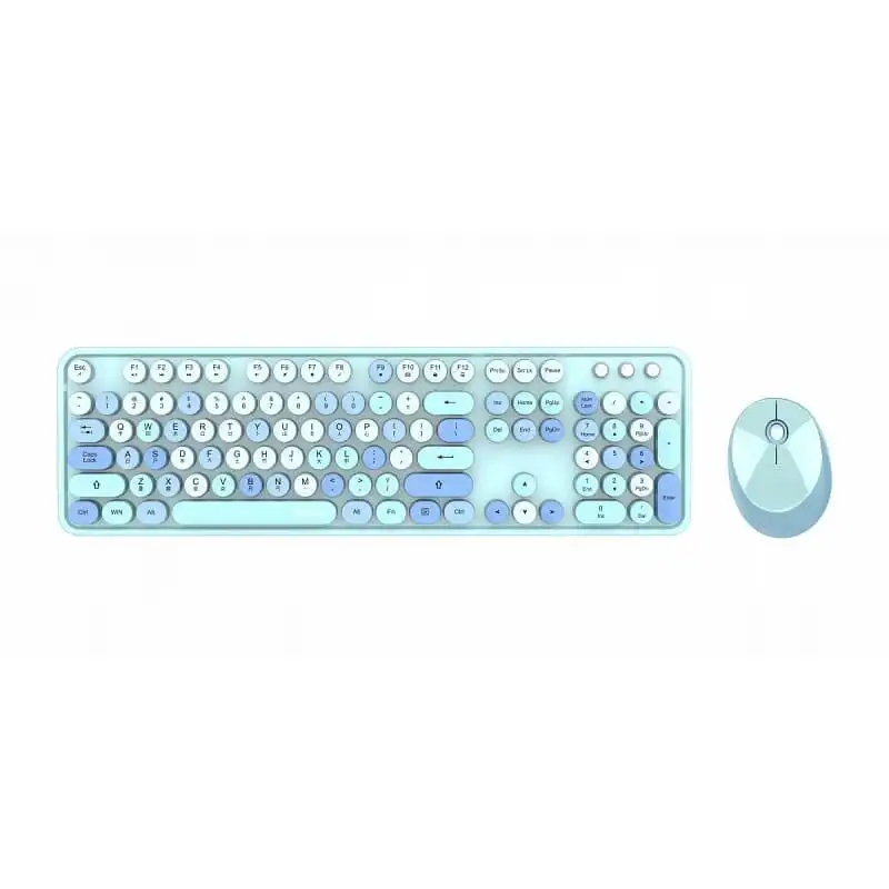 MOFII Sweet Colorful 2.4G Wireless Keyboard + Mouse 倉頡碼 (Blue)