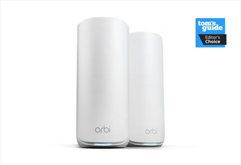 Netgear Orbi RBE872 Mesh WiFi 7 System Kit (2-Pack, Tri-band BE21000, Router 10G Wan, 2.5G Lan x4)