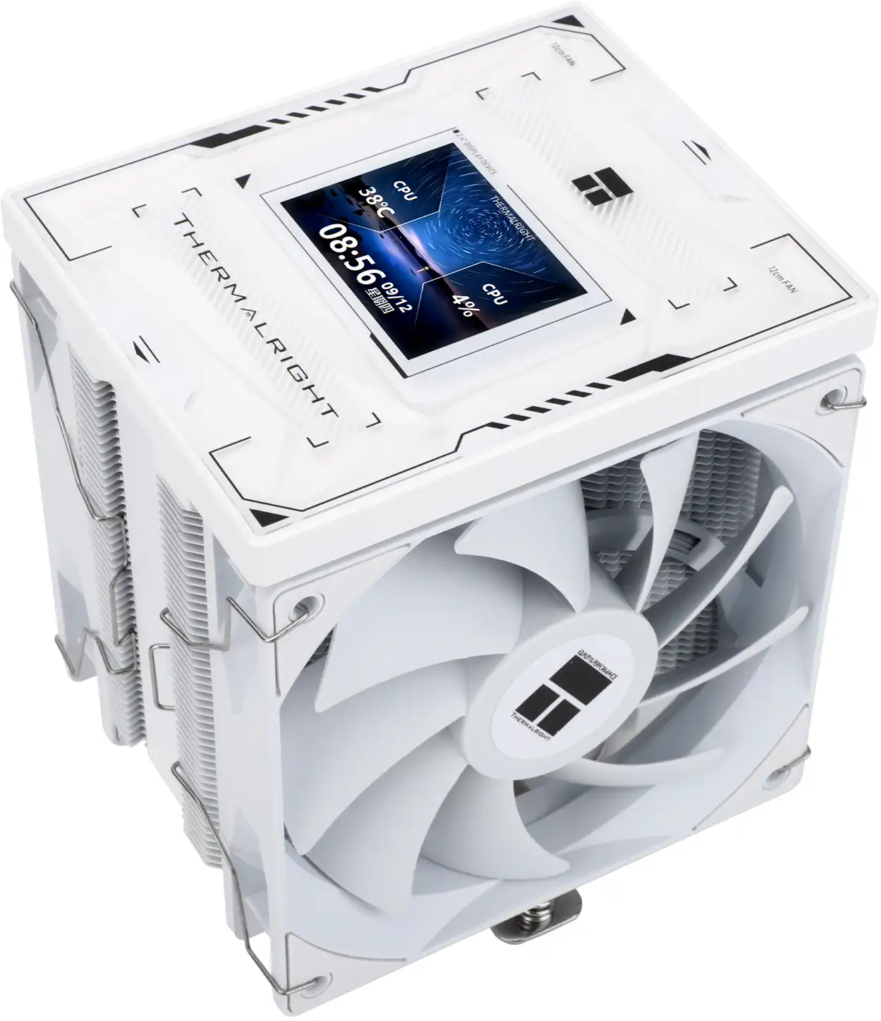 Thermalright 利民 Burst Assassin 120 Vision White 白色 CPU Cooler 單塔散熱器 (TMR-BA120VISION-WH ,2.4 320*240 IPS LCD)