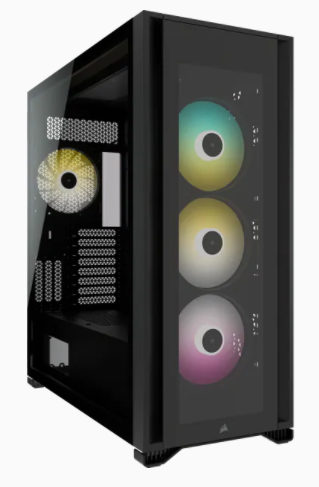 Corsair iCUE 7000X RGB 黑色 ATX Case (CORSAIR SP140 RGB ELITE*4, CC-9011226-WW)