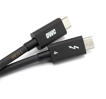 OWC Thunderbolt 4 cable, 40Gbps, 100W PD, 1M