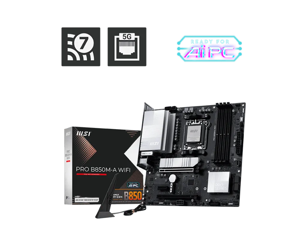 MSI PRO B850M-A WIFI AM5 mATX MB