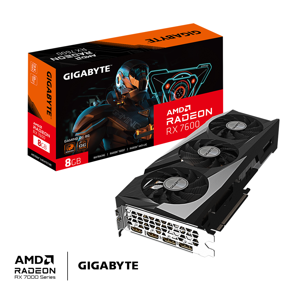 Gigabyte技嘉 GV-R76GAMING OC-8GD Radeon RX7600 8GB GDDR6