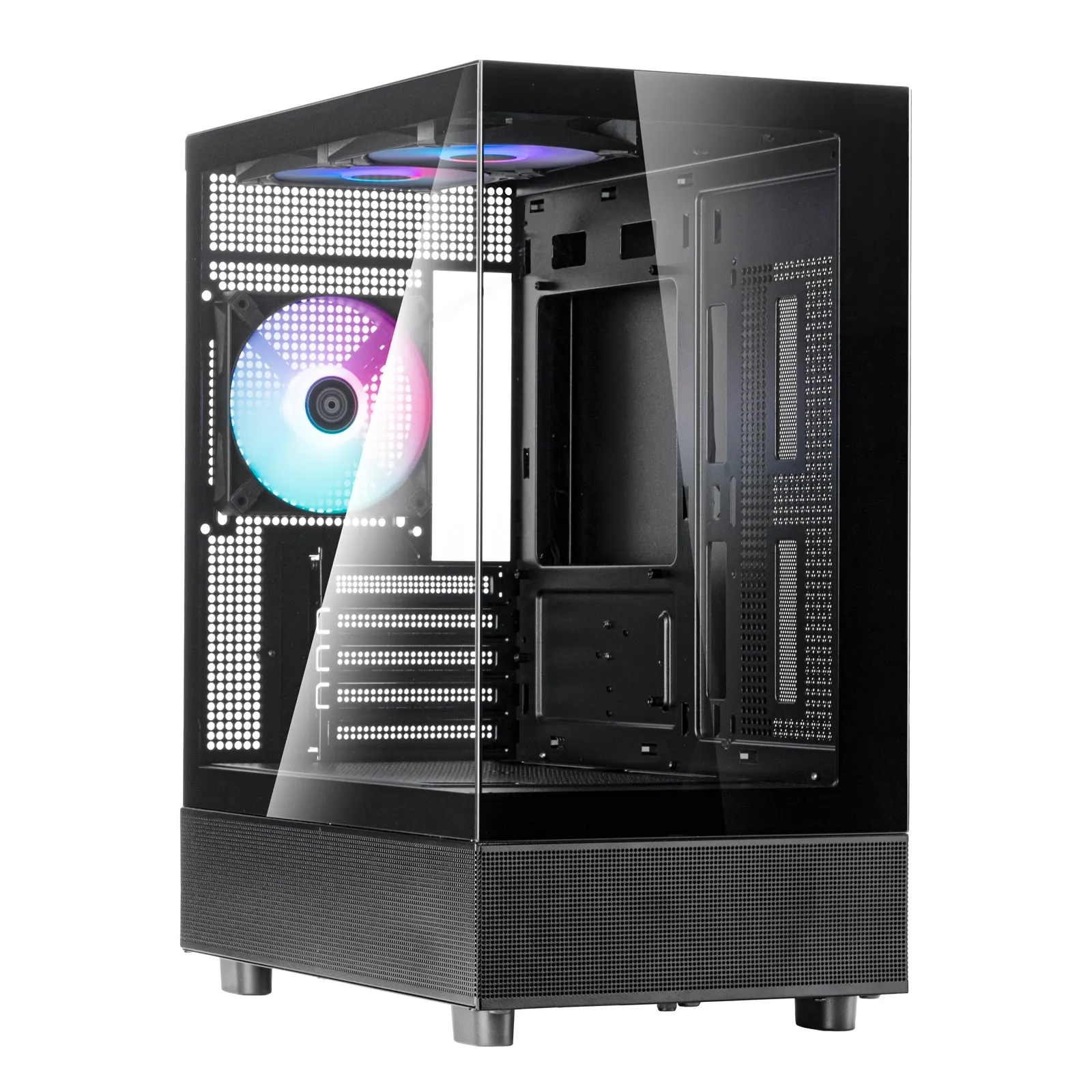 SilverStone SST-LD04-B-ARGB 黑色 mATX Tower case  (全景, 120mm ARGB Case Fan*3, Type-C)
