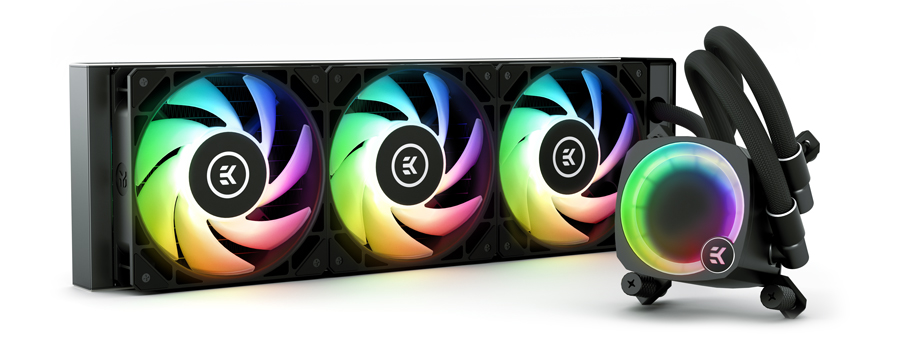EKWB Nucleus AIO CR360 Lux Dark Liquid CPU Cooler (黑色 360 水冷, 120mm*3)